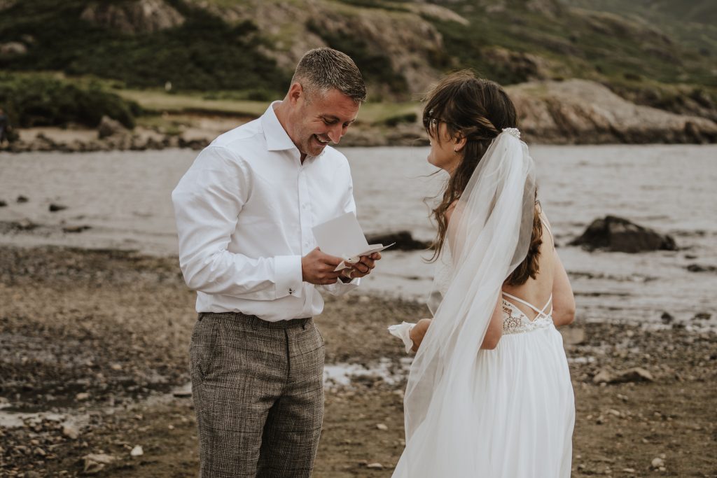 Elopement vows in The Lake District, Cumbria.