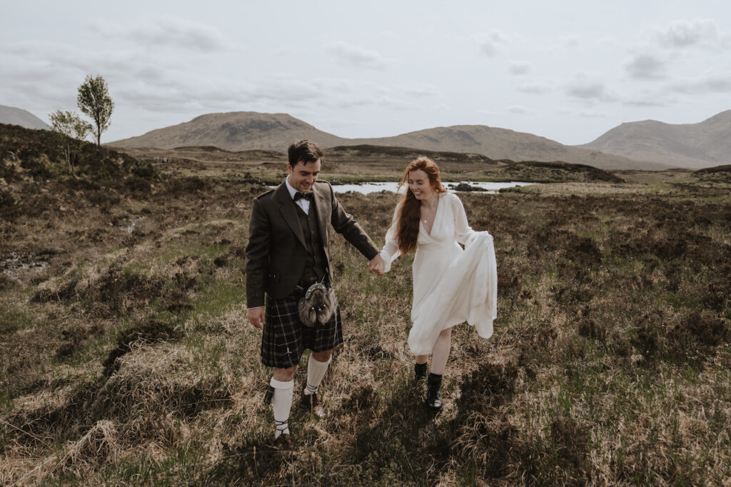 A Glencoe elopement in Scotland by the three sisters mountains