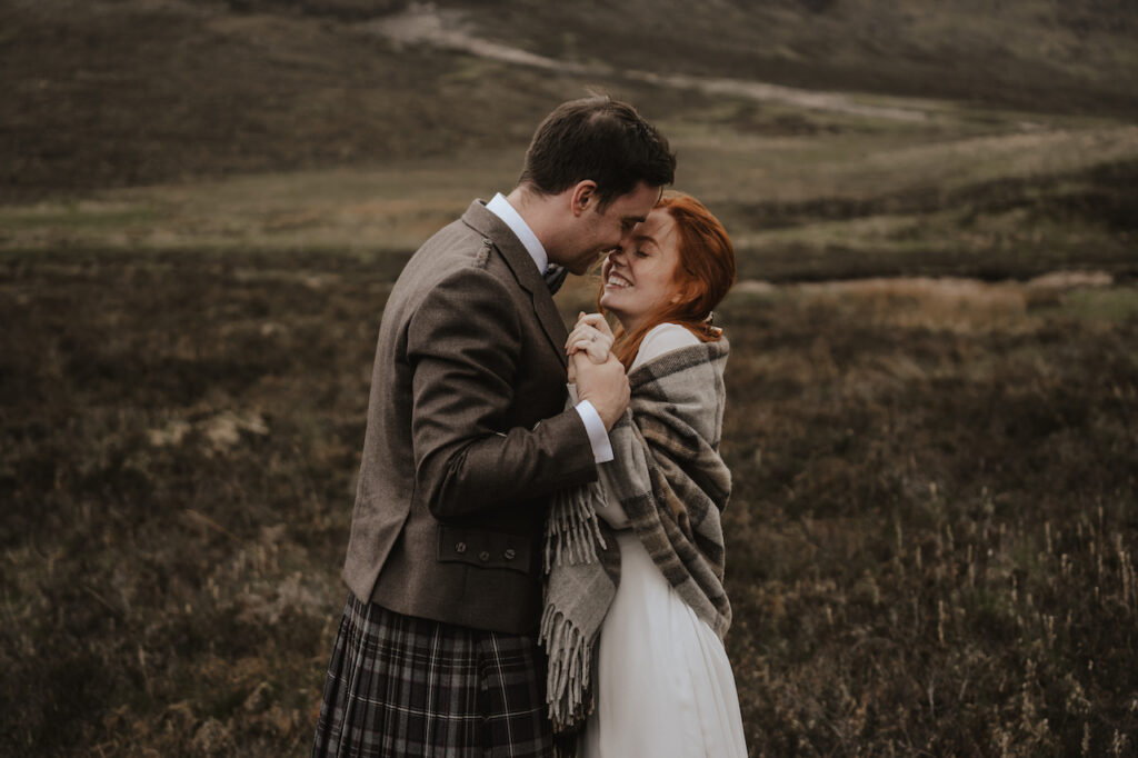 Scotland elopement at The Three Sisters mountains in Glencoe