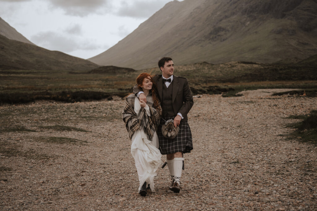 The Three Sisters mountains elopement at Glencoe