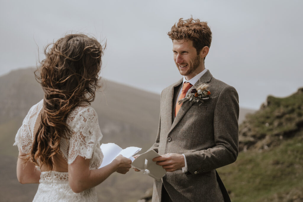 A Scotland elopement ceremony at Quiraing on the Isle of Skye