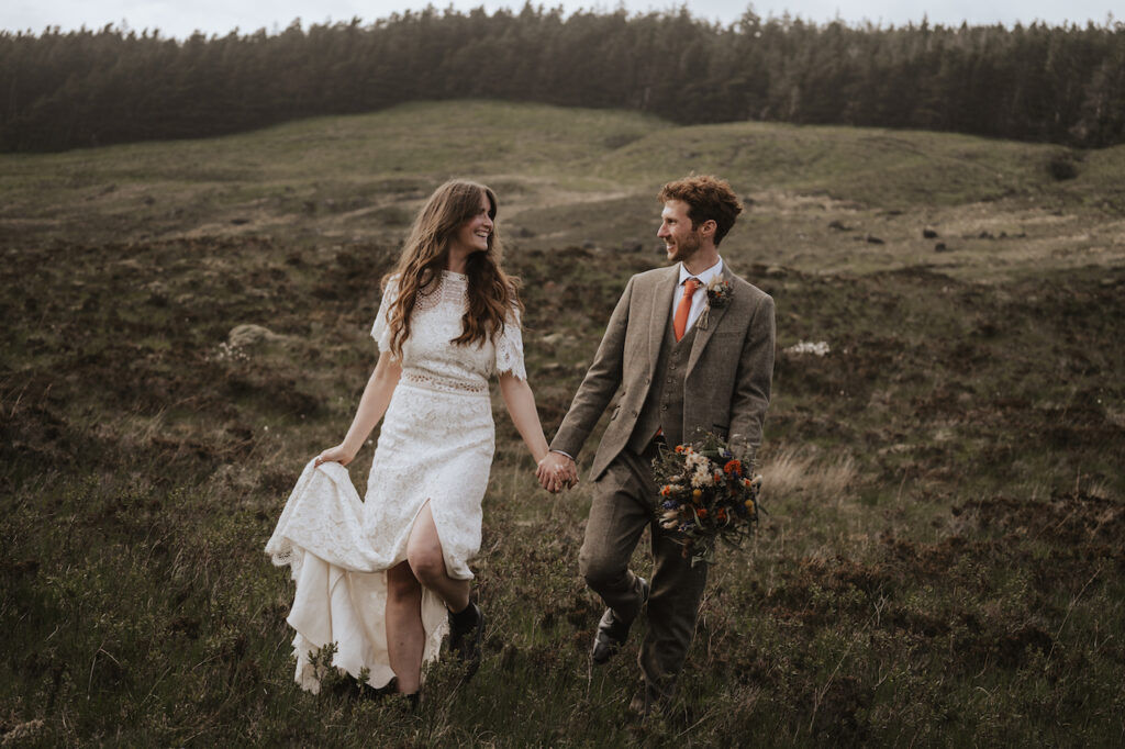 Elopement portraits at The Fairy Pools on the Isle of Skye