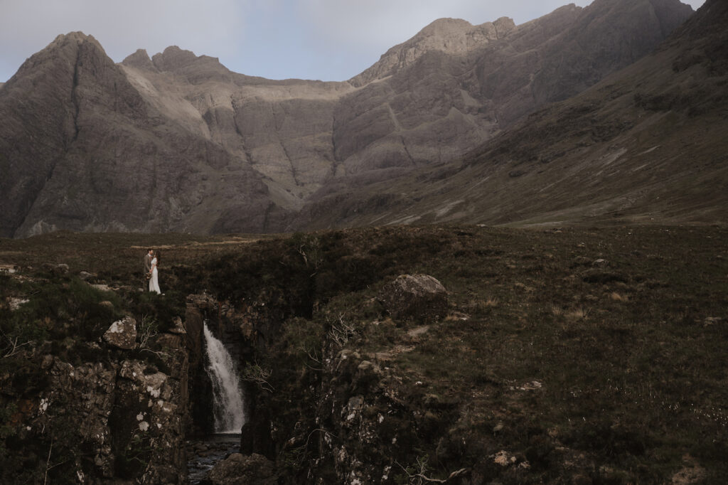 Elopement photographer at The Fairy Pools on The Isle of Skye