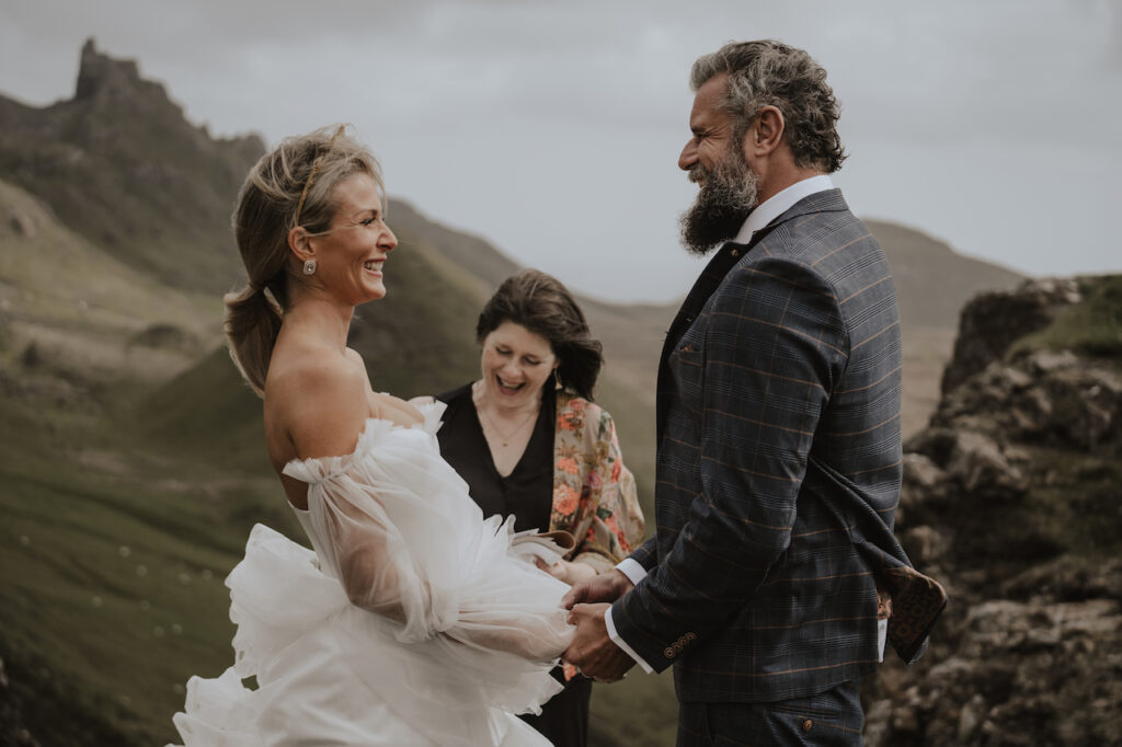 A couple eloping on the Isle of Skye