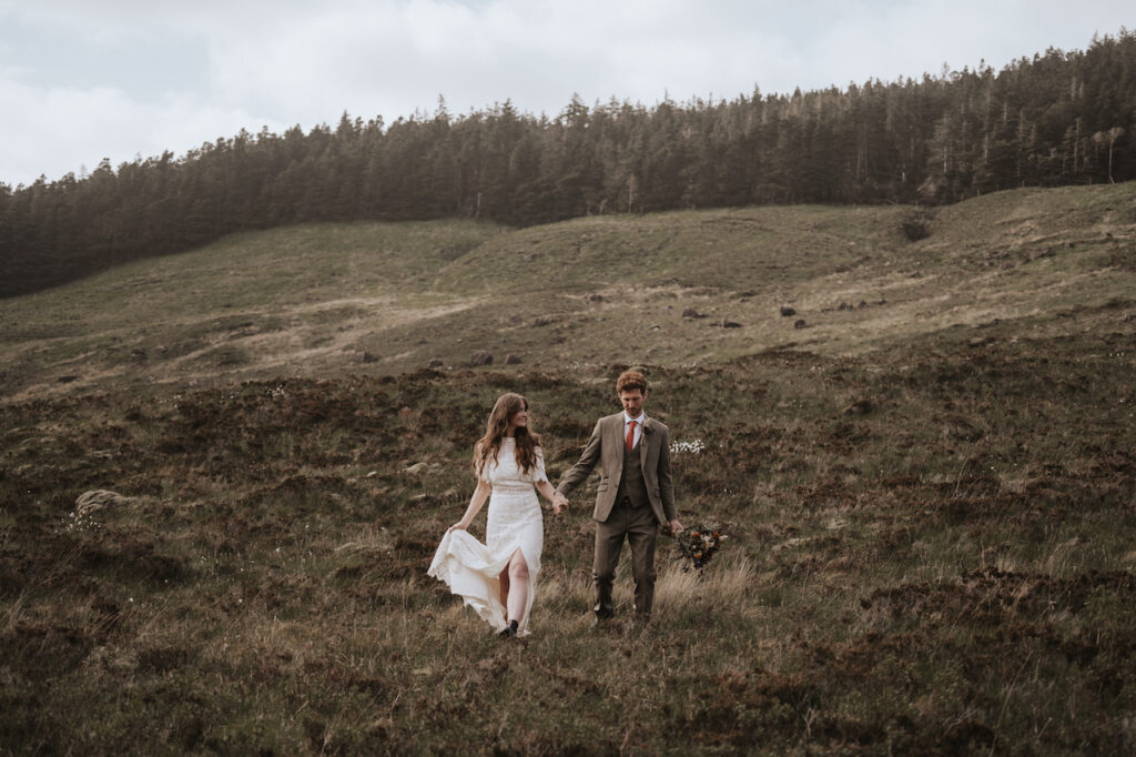Isle of Skye elopement photographer with a couple eloping at The Fairy Pools in Scotland