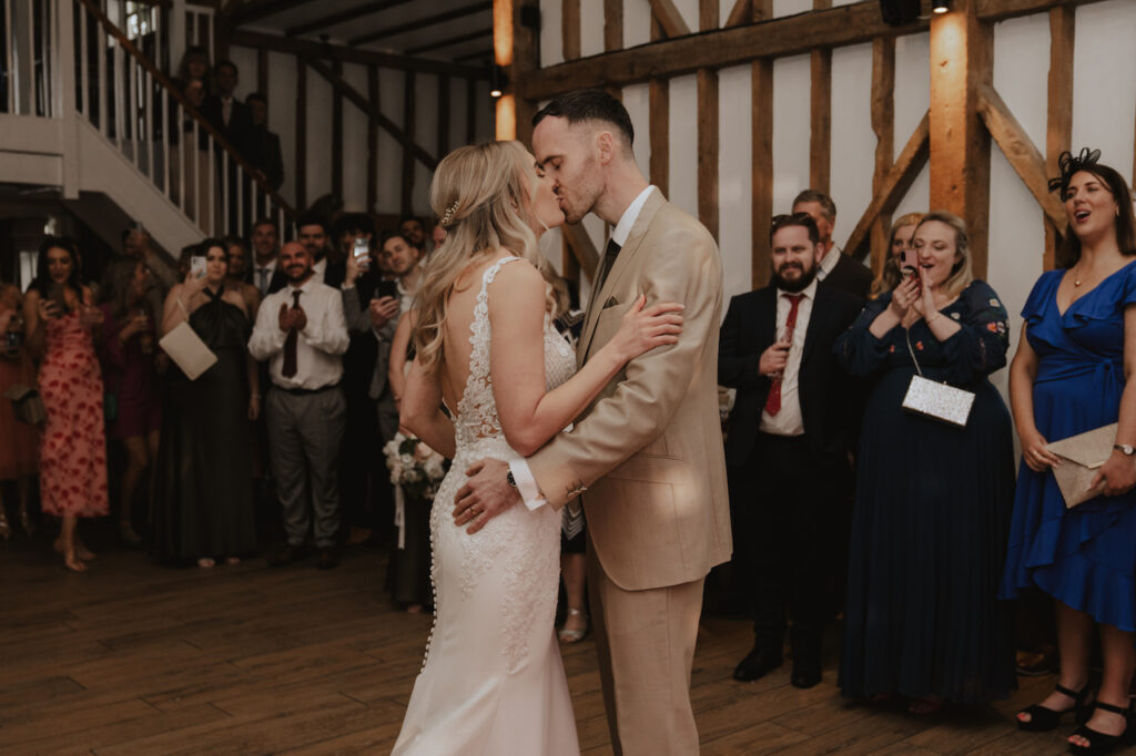 First dance moments at Milling Barn in Hertfordshire