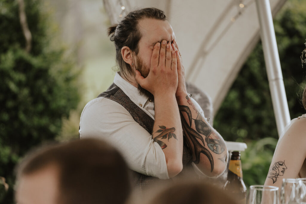 Emotional wedding moments captured by a Scotland wedding photographer