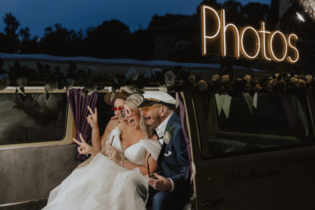 The evening Photo Booth outside Butley Priory