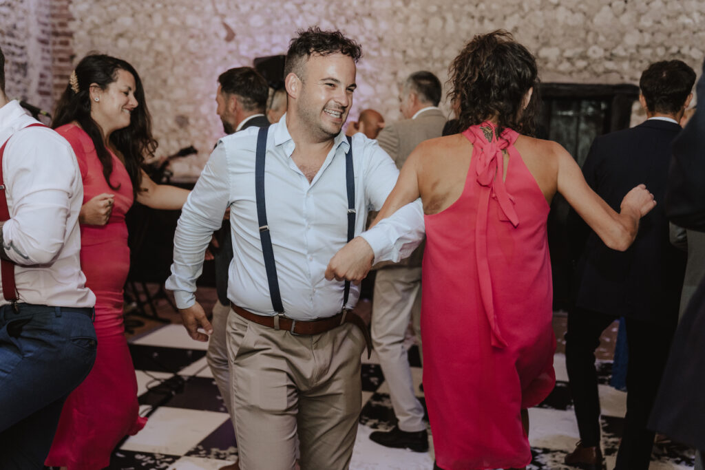 Suffolk wedding photographer capturing the dance floor at The Granary Estates in Suffolk