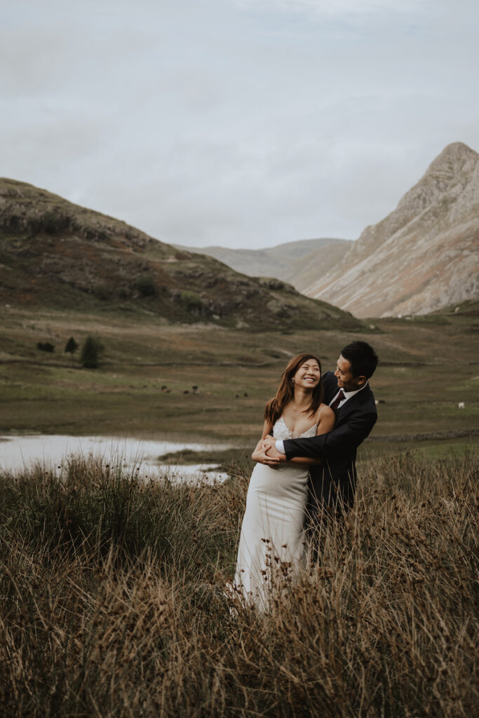 Elopement photographer in the lake district capturing elopement portraits