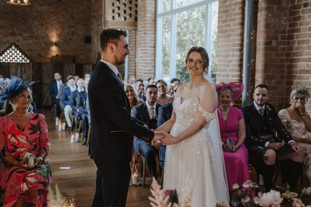 Ceremony moments at Swallows Nest Barn in Warwickshire