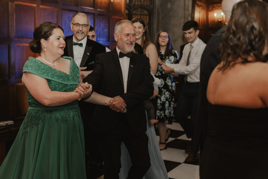 Dance floor moments at Hengrave Hall in Suffolk