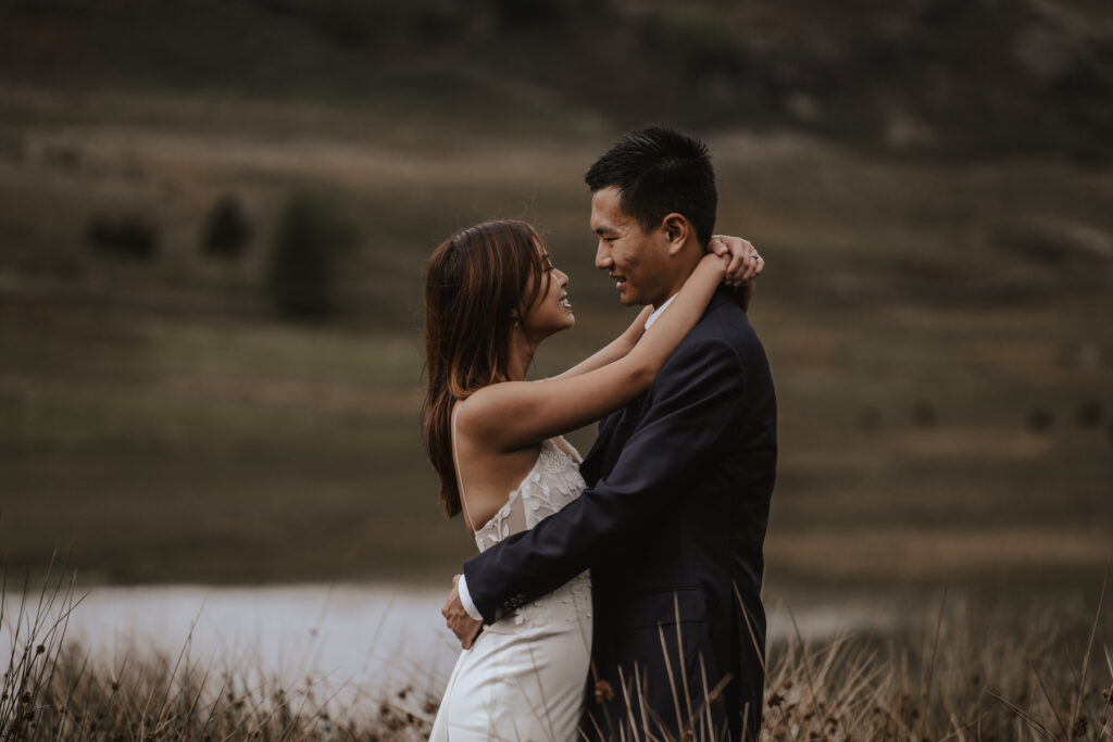 Elopement photographer capturing couples portraits during a Lake District elopement