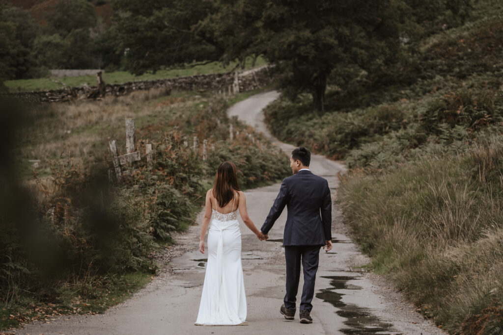Candid photography during a couples Lake District elopement