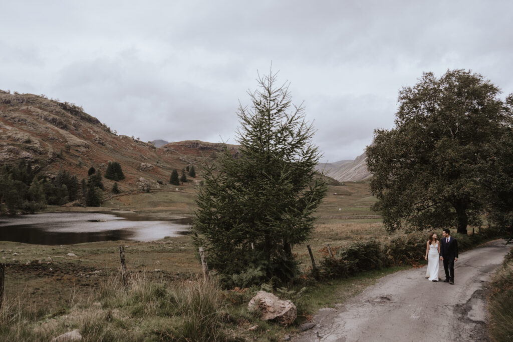 A couple eloping in the Lake District captured by a Lake District elopement photographer