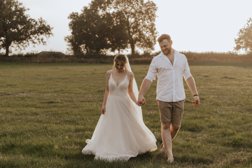 Golden hour portraits captured in the midlands by a wedding photographer