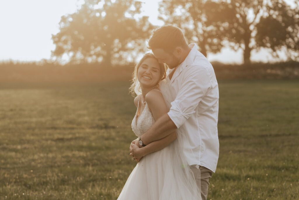 Wedding photographer in the midlands capturing couples portraits