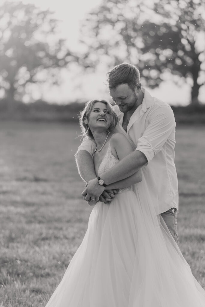 Couples evening portraits captured by a midlands wedding photographer