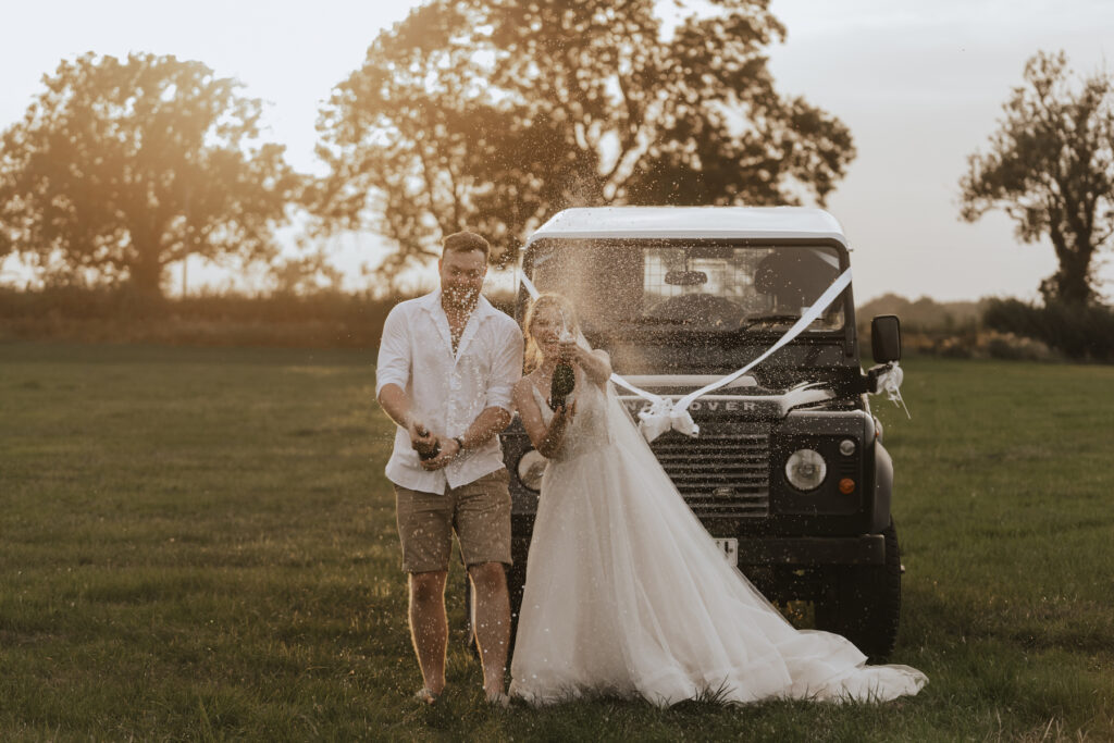 Midlands wedding photographer capturing evening couples portraits