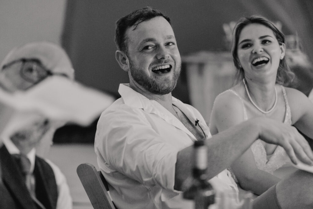 Midlands wedding photographer capturing speech reactions