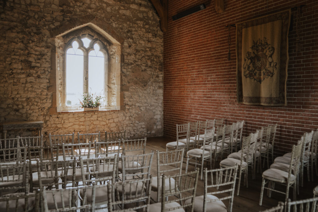 The ceremony room at Pentney Abbey in Norfolk