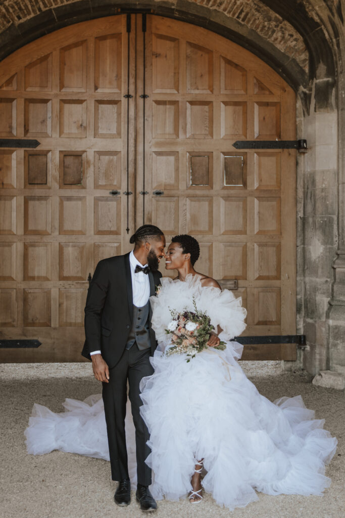 Norfolk wedding photographer capturing couples portraits at Pentney Abbey