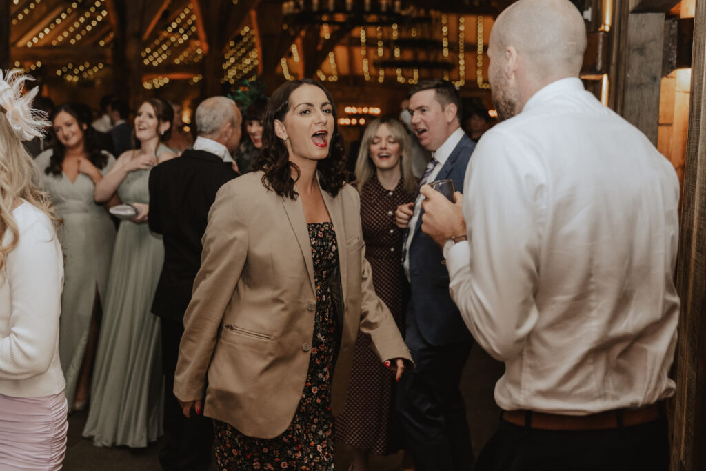 Moments on the dance floor at Yorkshire wedding venue, The Tithe Barn