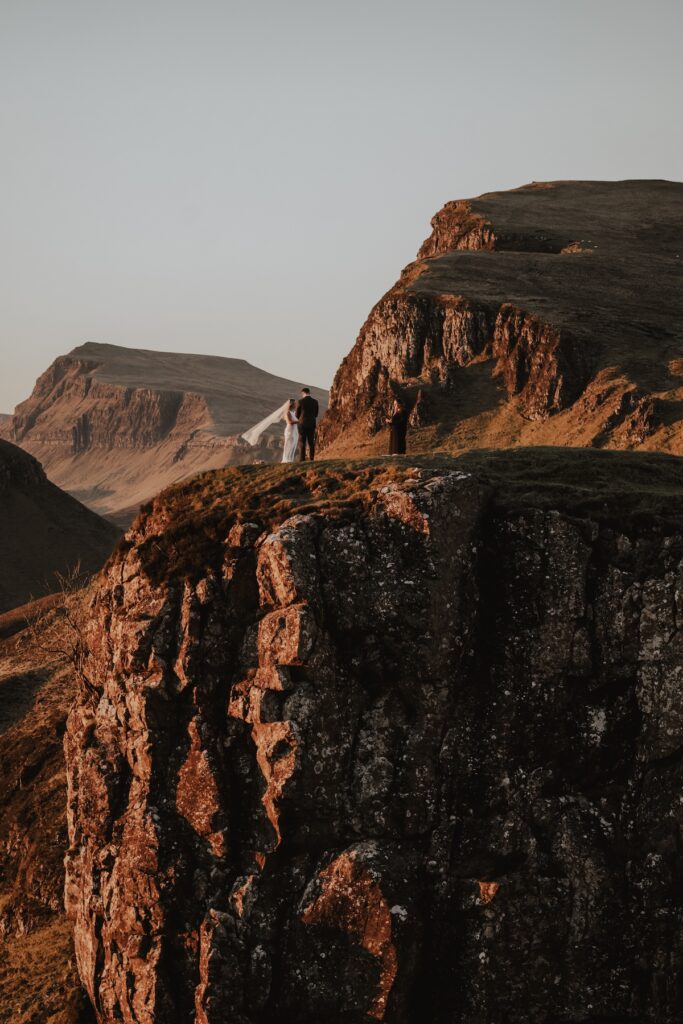 Scotland elopement photographer capturing a sunrise elopement at Quiraing on the Isle of Skye