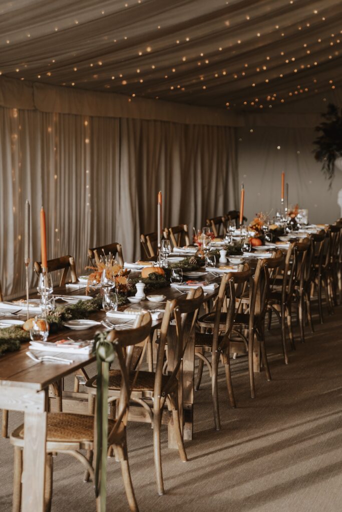 Crockwell Farm wedding breakfast room in Northamptonshire wedding venue