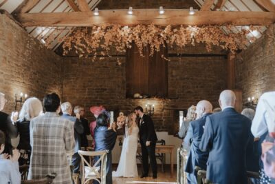 First kiss at Crockwell Farm in the ceremony