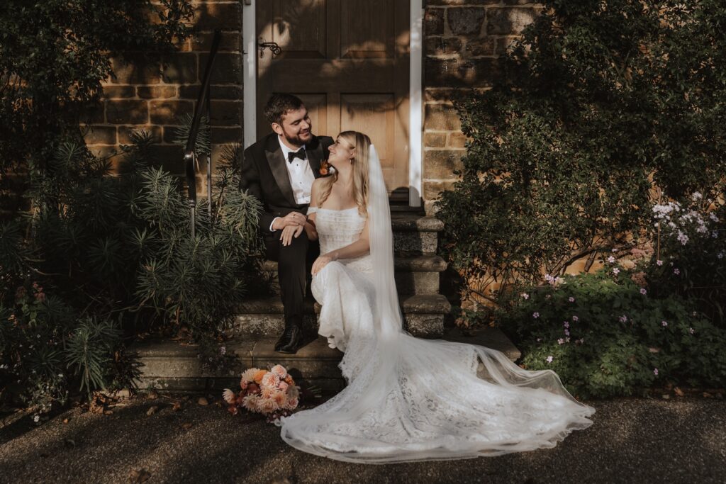 Photos of the newly married couple at Crockwell Farm