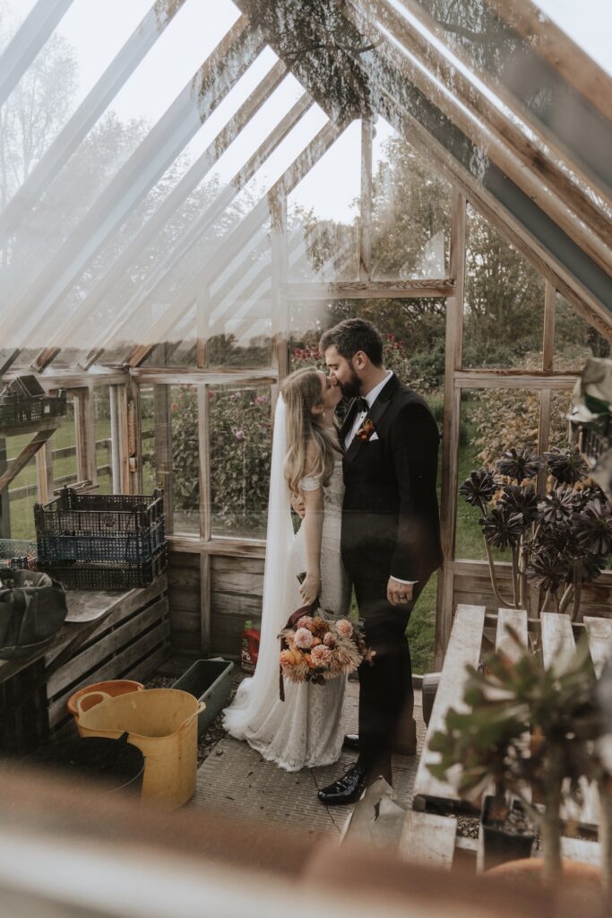 Evening portraits at Crockwell Farm by Northamptonshire wedding photographer