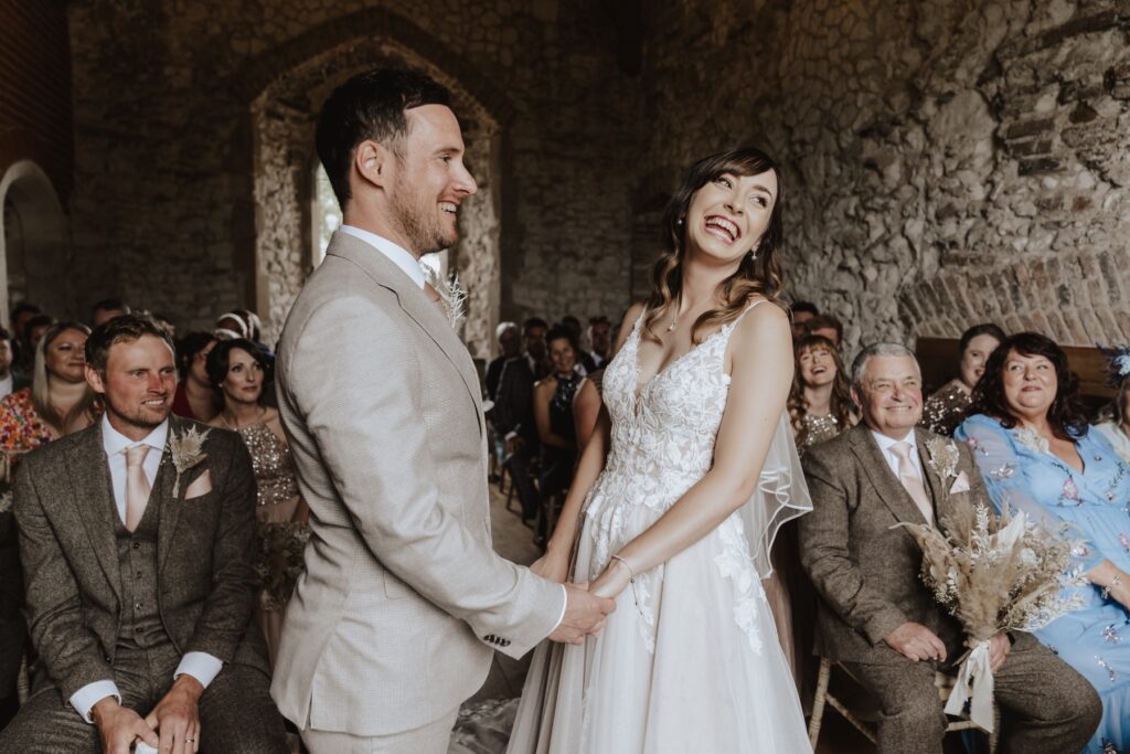 Wedding photographer in Norfolk capturing a ceremony at Pentney Abbey in Norfolk