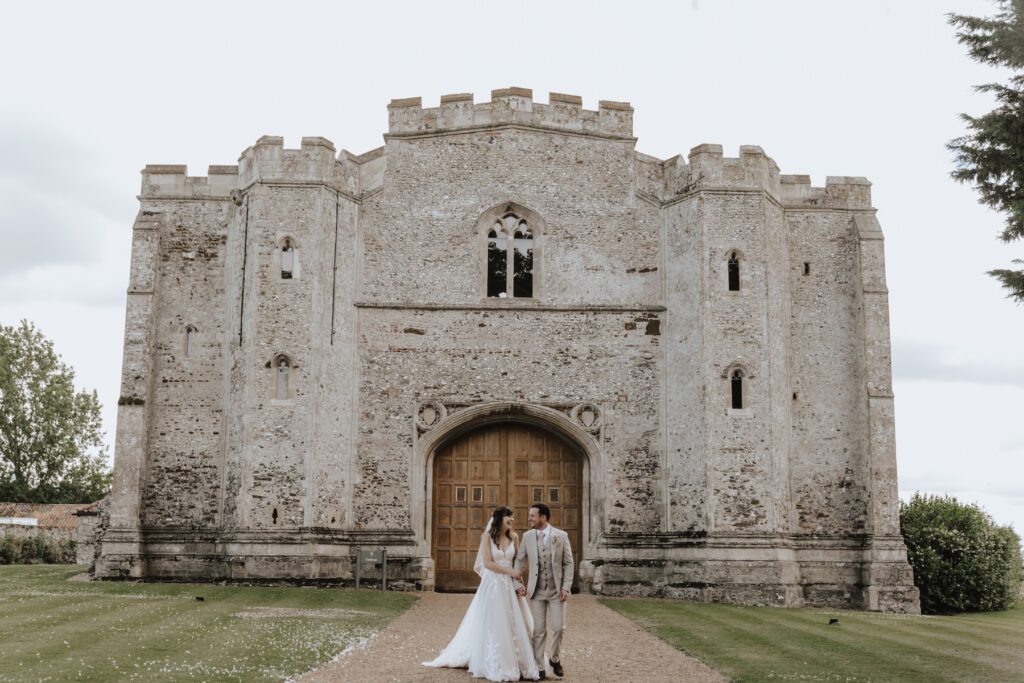 Pentney Abbey wedding photographer capturing couples portraits at Norfolk