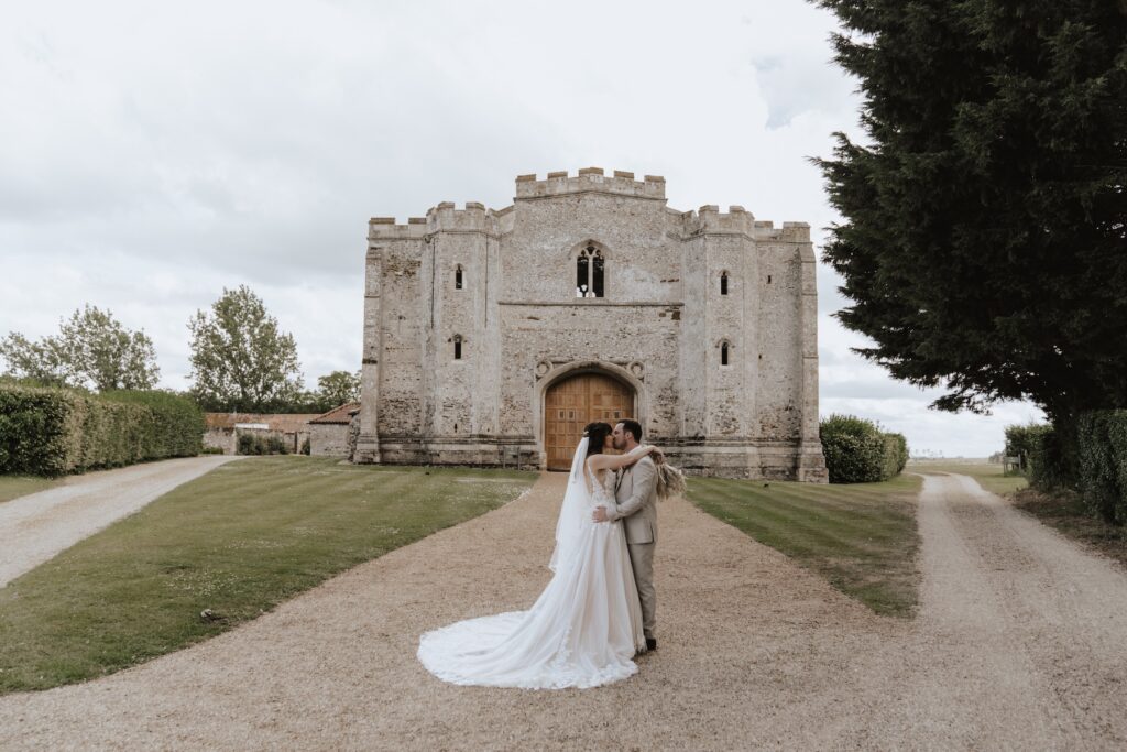 Pentney Abbey wedding photographer capturing couples portraits