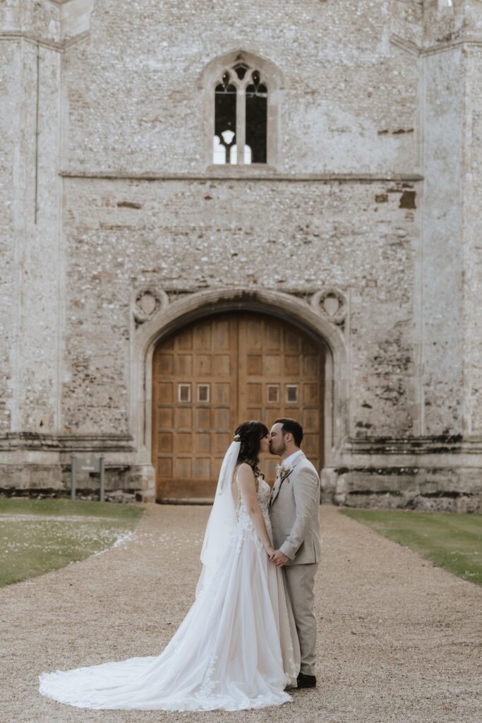 Couples portraits in Norfolk at Pentney Abbey