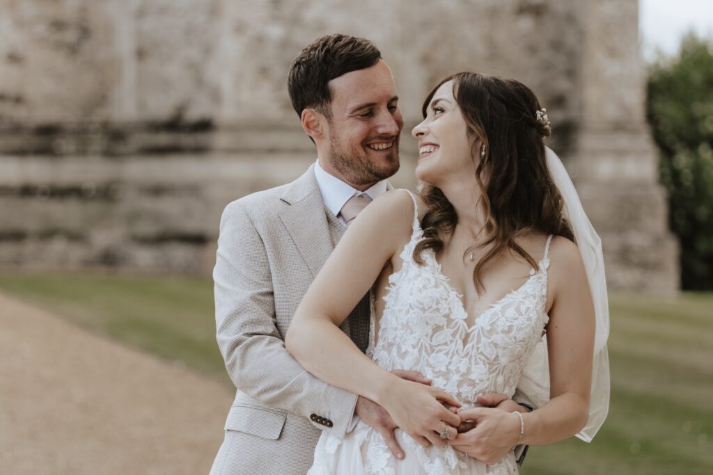 Norfolk wedding photographer capturing a couple at Pentney Abbey