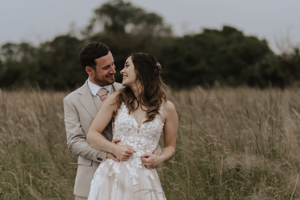 Pentney Abbey wedding photographer capturing evening portraits of a couple