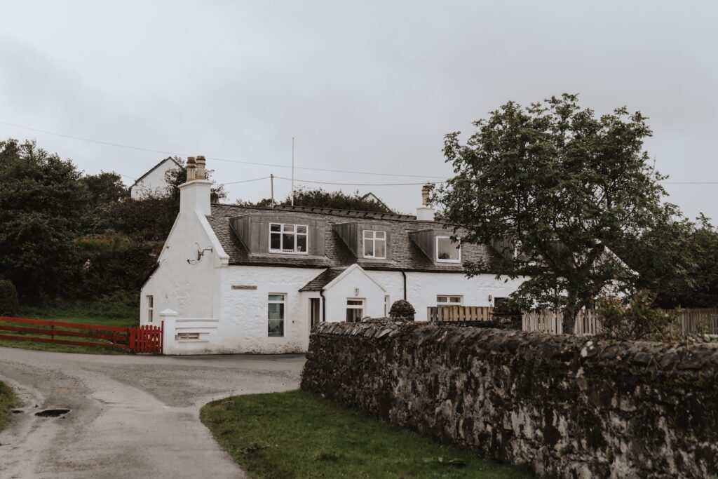 Scotland elopement photographer capturing morning prep at an Isle of Skye cottage elopement