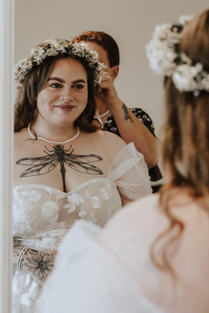 Elopement on the Isle of Skye as the bride gets ready