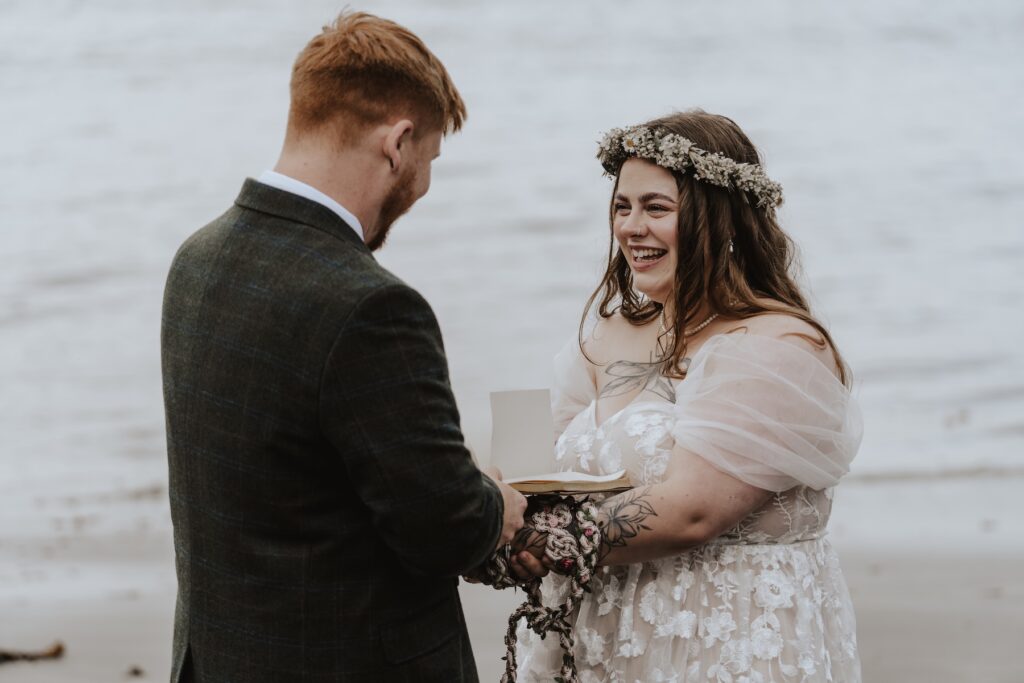 Scotland elopement photographer capturing an Isle of Skye elopement ceremony