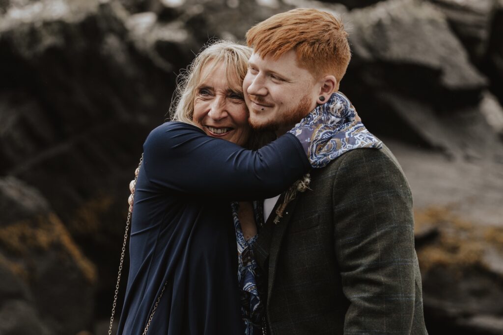 Candid moments during an Isle of Skye elopement