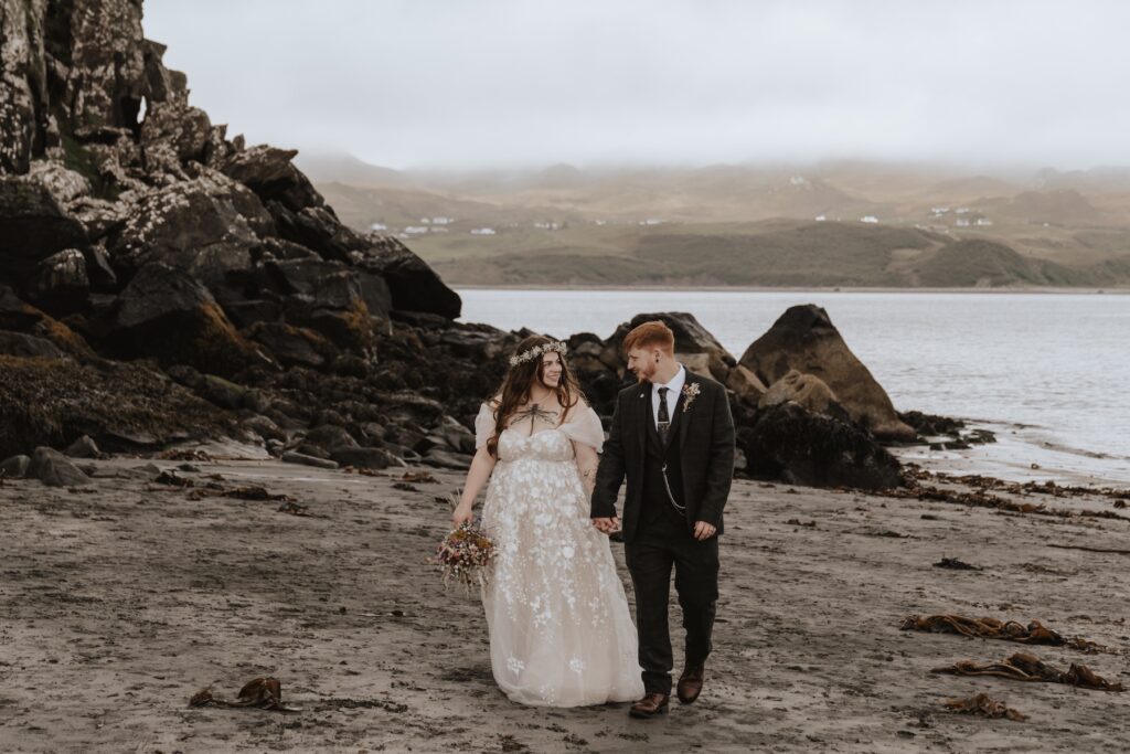 Elopement couples portraits on their Scottish elopement