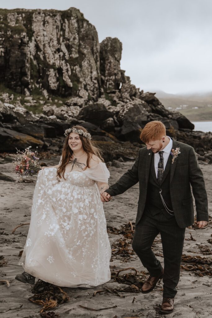 Scotland elopement photographer capturing couples portraits on their Isle of Skye elopement