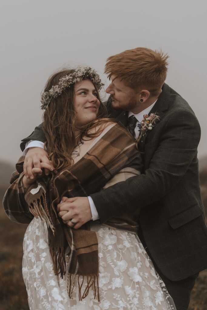 Eloping couple on the Isle of Skye