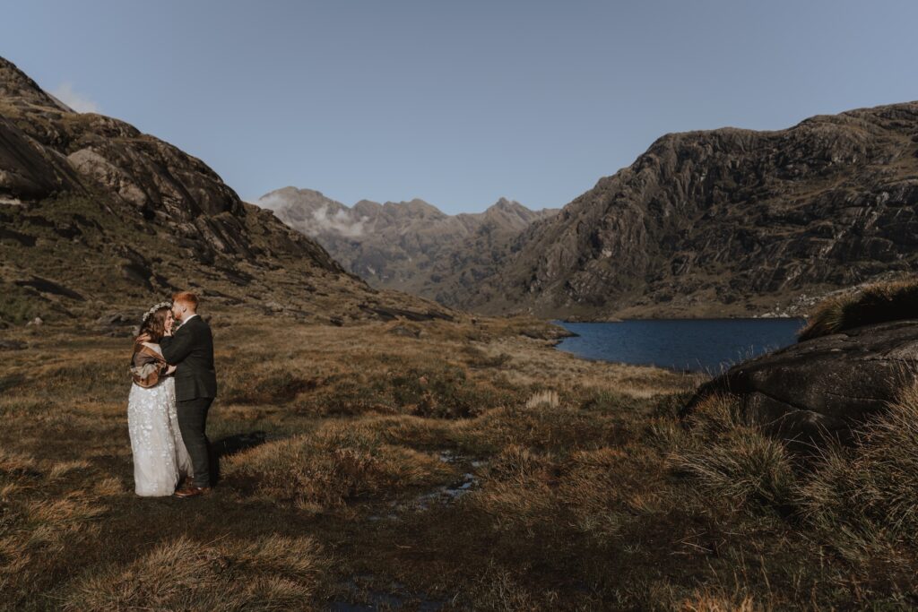 Scotland elopement photographer capturing an elopement at Loch Coruisk on the Isle of Skye