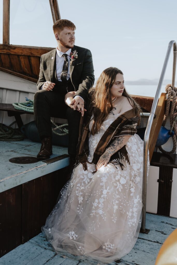 Eloping couple on the Isle of Skye at Loch Coruisk