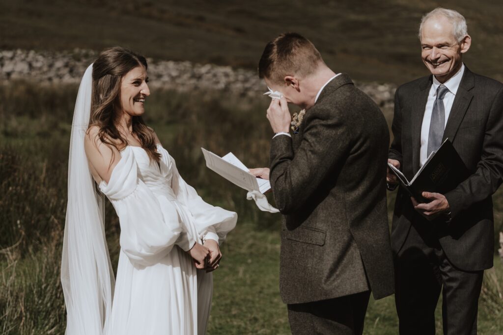 An emotional Scotland elopement ceremony