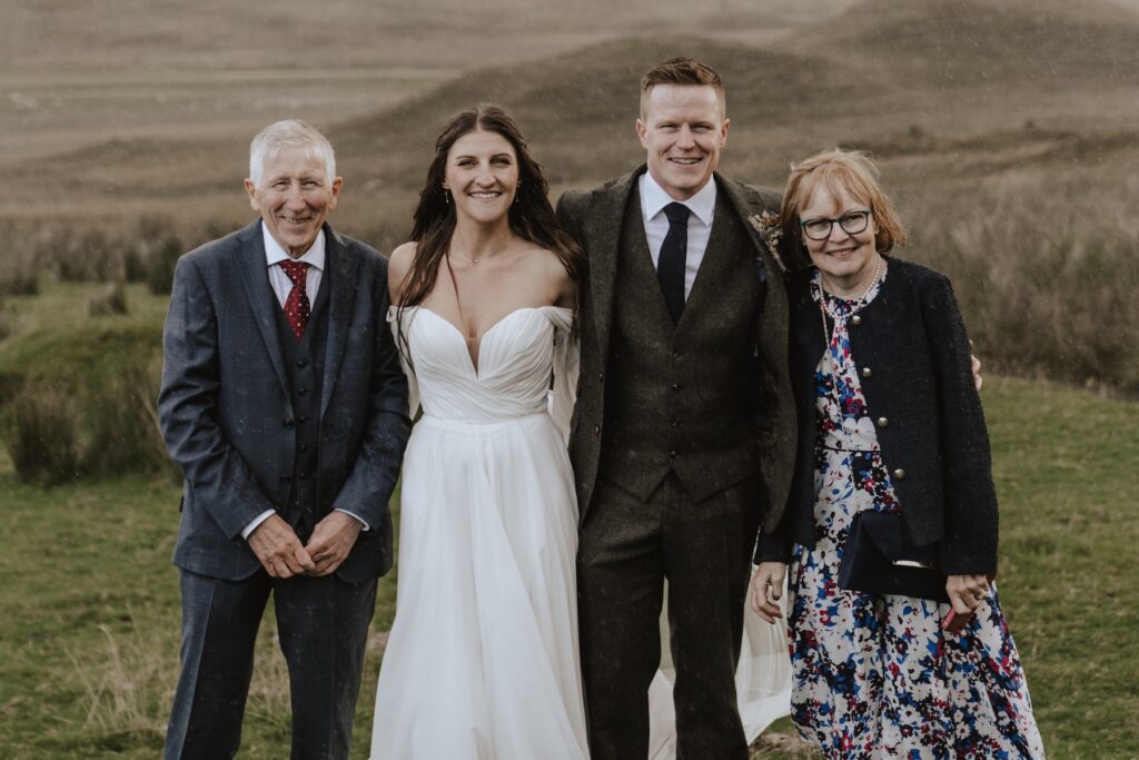 Family portraits during an elopement in Scotland