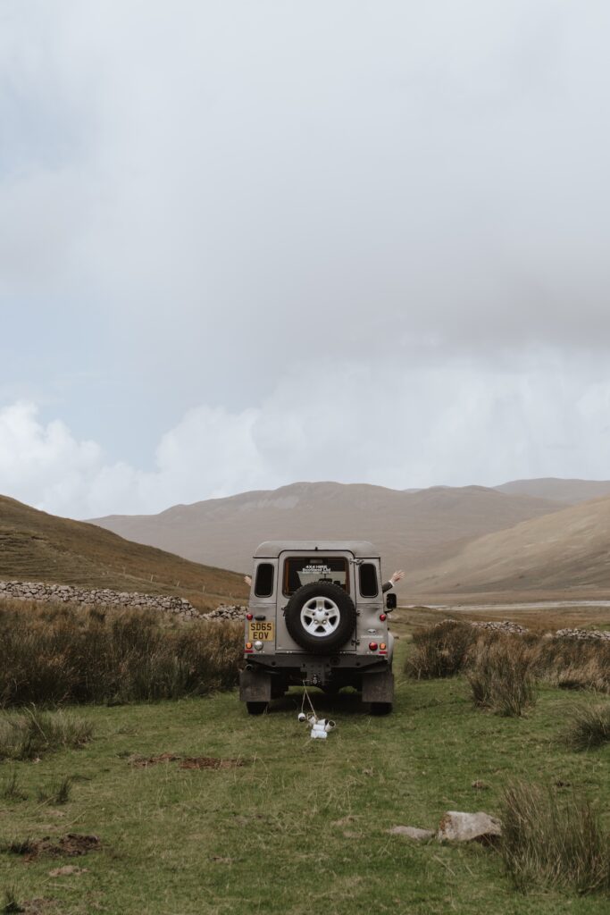 The elopement transport on this Scotland elopement